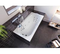 RIHO Columbia Baignoires rectangulaires, avec système Flow, 1 place, version gauche, blanc, B002005005, B002005005, Versione: 150x75x47,5cm, capacità utile: 100 litri