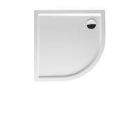 RIHO Davos receveur de douche quart de cercle, blanc brillant, écoulement 90mm, avec bac et glissière, D002020005, D002020005, Versione: 1000x1000x45/25mm