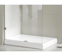 RIHO Davos receveurs de douche rectangulaires, écoulement 90mm, avec pieds et tablier, blanc brillant, D002006005, D002006005, Versione: 900x900x45/25mm
