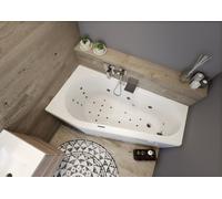 RIHO Delta baignoires d'angle, version droite, avec système Joy, 1 place, blanc, B066006005, B066006005, Versione: 150x80x48cm, capacità utile: 110 litri