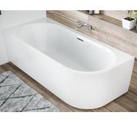 RIHO Desire Corner baignoires d'angle, version droite, 184x84x60cm, 230 Betteres, blanc brillant, B087002005, B087002005, Versione: con illuminazione a LED