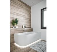 RIHO Desire Corner baignoires d'angle, version gauche, 184x84x60cm, 230 Betteres, blanc brillant, B088002005, B088002005, Versione: con illuminazione a LED
