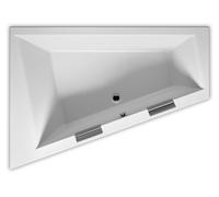 Vasca RIHO Doppio, asimmetrica, da incasso, 2 posti, 180x130x52cm, 315 litri, bianco, B03, Versione: Versione destra