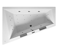 RIHO Doppio Baignoire, asymétrique, avec système Bliss, 2 places, 180x130x48cm, 315 litres, blanc, B033004005, B033004005, Versione: Versione destra