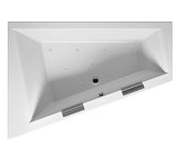 RIHO Doppio Baignoire, asymétrique, avec système dair, 2 places, 180x130x48cm, 315 litres, blanc, B033003005, B033003005, Versione: Versione destra