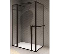 Riho Lucid box doccia 120x80 cm rettangolare nero opaca/vetro trasparente G005019121