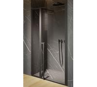 Riho Lucid porta doccia 120 cm a battente nero opaca/vetro trasparente G005005121