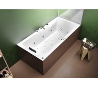 RIHO Lugo Baignoires rectangulaires, version droite, avec système Bliss, à encastrer, 2 places, blanc, B138005005, B138005005, Versione: 160x70x47cm, capacità utile: 154 litri
