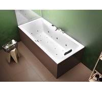 RIHO Lusso Baignoires rectangulaires, version gauche, avec système Joy, à encastrer, 2 places, blanc, B013009005, B013009005, Versione: 160x70x47cm, capacità utile: 154 litri