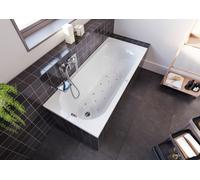 RIHO Miami Baignoires rectangulaires, version droite, avec système Air, à encastrer, 1 place, blanc brillant, B058003005, B058003005, Versione: 150x70x43cm, capacità utile: 80 litri