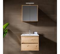 RIHO Porto mobile con lavabo integrato, con armadietto a specchio, F014003DP6+W018005005+F014027DP6+204927, Porto [Mobili da Bagno > Set Mobili da Bagno]