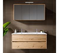 RIHO Porto mobile con lavabo integrato, con armadietto a specchio, F014012DP6+W018010005+F014030DP6+204927, Porto [Mobili da Bagno > Set Mobili da Bagno]