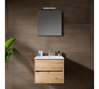 RIHO Porto mobile con lavabo integrato, con specchio, F014003DP6+W018005005+F014014ALU+204927, Porto [Mobili da Bagno > Set Mobili da Bagno]