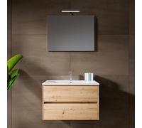 RIHO Porto mobile con lavabo integrato, con specchio, F014008DP6+W018012005+F014015ALU+204927, Porto [Mobili da Bagno > Set Mobili da Bagno]