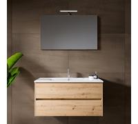 RIHO Porto mobile con lavabo integrato, con specchio, F014009DP6+W018008005+F014016ALU+204927, Porto [Mobili da Bagno > Set Mobili da Bagno]