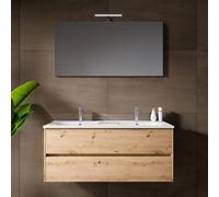 RIHO Porto mobile con lavabo integrato, con specchio, F014012DP6+W018010005+F014017ALU+204927, Porto [Mobili da Bagno > Set Mobili da Bagno]