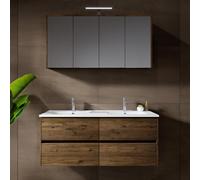 RIHO Porto Wave mobile con lavabo integrato, con armadietto a specchio, F014011DP7+W018010005+F014030DP7+204927, Porto [Mobili da Bagno > Set Mobili da Bagno]