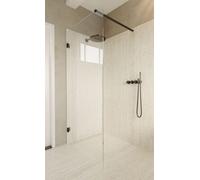 Riho Scandic parete doccia walk-in 90 cm nero opaca/vetro trasparente G001111121