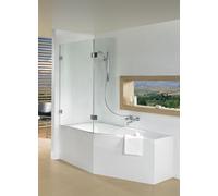 Riho Scandic parete vasca 111.5 cm 2 ante cromo lucida/vetro trasparente G001165120