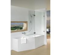 Riho Scandic parete vasca 111.5 cm 2 ante nero opaca/vetro trasparente G001166121