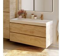 RIHO Spring-Up Vow mobile con lavabo doppio, 2 scomparti estraibili, F001524D05, Spring-Up Vow [Mobili da Bagno > Mobili con Doppio Lavabo]