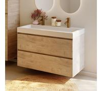 RIHO Spring-Up Vow mobile con lavabo doppio, 2 scomparti estraibili, F001532D05, Spring-Up Vow [Mobili da Bagno > Mobili con Doppio Lavabo]