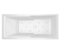RIHO Still Shower Baignoires rectangulaires, avec cas Riho, version droite, avec système Air, à encastrer, 2 places, blanc, B103016005, B103016005, Versione: 180x80x50cm, senza cuscino/luce