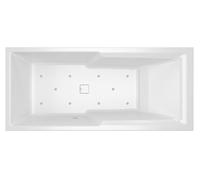 RIHO Still Shower Baignoires rectangulaires, avec cas Riho, version droite, avec système Air, à encastrer, 2 places, blanc, B103018005, B103018005, Versione: 180x80x50cm, cuscino+luce lato destro