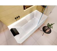 RIHO Still Shower Baignoires rectangulaires, variante Plug&Play, 2 places, blanc, B103009005, B103009005, Versione: 180x80x62cm, destra