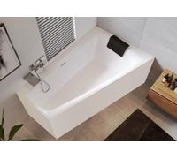 Vasca da bagno angolare RIHO Still Smart, variante PlugPlay, 170x110x62 cm, con set di scarico/tracimazione, 240 litri, 2 posti, bianco, B10, Versione: Versione destra