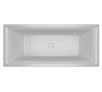 Vasca da Bagno Rettangolare Riho Still Square 750x1700mm Troppopieno Poggiatesta Destro E Sinistro