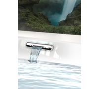 RIHO Still Square Baignoires rectangulaires, avec Riho Fall, variante Plug&Play, avec garniture de vidage et de trop-plein, 2 places, blanc, B100060005, B100060005, Versione: 170x75x62cm, destra