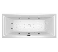 RIHO Still Square Baignoires rectangulaires, version droite, avec système Bliss, à encastrer, avec garniture de vidage et de trop-plein, 2 places, blanc, B099012005, B099012005, Versione: 180x80x50cm,