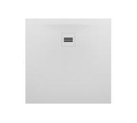 RIHO Velvet Sole receveurs de douche rectangulaires, écoulements 90mm, ultra-plat, montage sur et dans le sol, blanc mat, D006001105, D006001105, Versione: 800x800x30/15mm