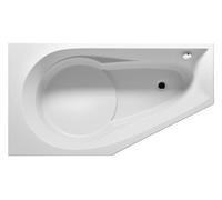 RIHO Yukon Baignoire d'angle, à encastrer, 1 place, 160x90x48cm, 175 litres, blanche, B008001005, B008001005, Versione: Versione destra