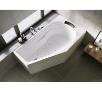 RIHO Yukon Baignoires d'angle, avec système d'air, à encastrer, 1 place, 160x90x48cm, 175 litres, blanc, B008008005, B008008005, Versione: Versione destra