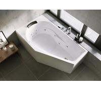 RIHO Yukon Baignoires d'angle, avec système Flow, à encastrer, 1 place, 160x90x48cm, 175 litres, blanc, B009010005, B009010005, Versione: Versione sinistra