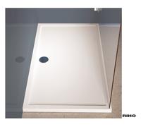 Piatto doccia rettangolare RIHO Zurich, bianco lucido, scarico 90 mm, montaggio a pavimento, D0010, Versione: 1300x800x45/25mm - D001016005