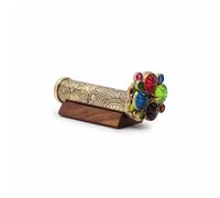 RII Caleidoscopio in Ottone Laccato con Motivo Floreale inciso a Mano Include Due Ruote girevoli Separate, Idea Regalo Unica per Una Persona Speciale. (17,8 x 3,2 cm)