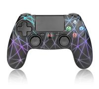 Rii Gaming GP600 - Gamepad Bluetooth + USB con mouse touchpad, altoparlante, microfono, vibrazione e retroilluminazione compatibile con PlayStation 4, Windows, Mac, Android, Fire TV, Raspberry Pi