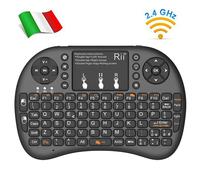 Rii Mini i8+ Wireless V2 - Mini tastiera con mouse per Smart TV, Mini PC, TV box