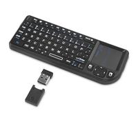Rii Mini tastiera Bluetooth, 2,4 G, portatile, wireless, retroilluminata, con touchpad, compatibile con Smart TV, Google, Amazon Fire Stick, HTPC/IPTV, PC