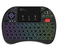 Rii Mini X8 Wireless - Tastiera Retroilluminata Con Layout Italiano, Mouse Touchpad e Rotellina di Scorrimento per Smart TV, TV Box, PC, Computer, Console