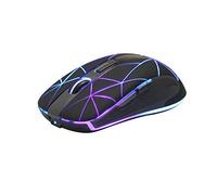 Rii Mouse ottico wireless 2.4 G con ricevitore USB Nano 7 LED per Windows/Mac/Linux, Office Home, Nero