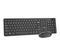 Rii Tastiera e mouse wireless RK200, 2,4 GHz, tastiera senza fili per computer, laptop, PC, Mac, Windows