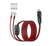 RIIEYOCA 12V 24V Accendisigari Spina Maschio a O-ring Cavo di Prolunga, 16 AWG Pesante 15A Accendisigari Auto Cavo di Alimentazione di Ricambio con Interruttore On/Off per Auto, Barche (2m / 6,6ft)