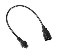 RIIEYOCA C14 a C5 cable del enchufe de alimentación, IEC 320 C14 macho a C5 hembra cable adaptador, C5 a C14 AC Converter para PC Monitor de Smart TV de reemplazo 250V 10A (50cm)