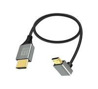 RIIEYOCA Cavo adattatore da 8 K Mini HDMI a HDMI, ad angolo di 90 gradi verso l'alto, mini HDMI maschio a HDMI maschio 8K@60Hz 4K@120Hz 18Gbps High Speed HDMI 2.1 cavo di collegamento (50 cm)