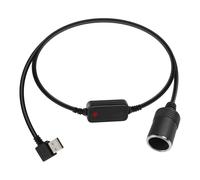 RIIEYOCA Cavo convertitore da USB A a presa accendisigari, 5 V a 12 V, 90 gradi, ad angolo retto, da USB A a presa accendisigari, adattatore per Dash Cam, GPS, Driving Recorder (0,3 m/1 FT)