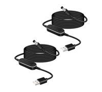 RIIEYOCA Cavo convertitore step-up 12W USB A 5V a 12V DC 5,5 x 2,1mm con interruttore On/Off & indicatore LED, per router, modem, ripetitore WiFi (2 confezioni, 1,5M/5ft)